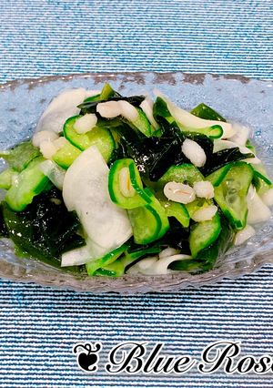 もち麦たっぷりわかめと胡瓜とカブの酢の物-レシピのメイン写真