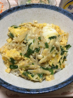 えのきとネギの卵とじ丼-レシピのメイン写真
