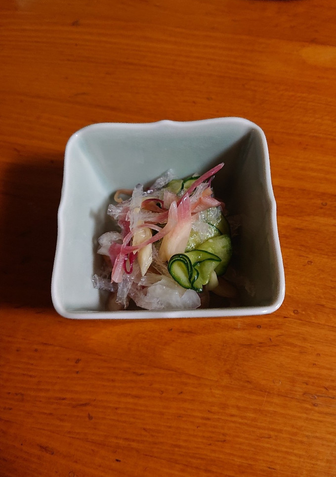 みょうがと糸寒天の酢の物-レシピのメイン写真