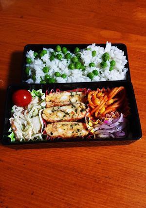 今朝はヘルシーなお弁当です-レシピのメイン写真