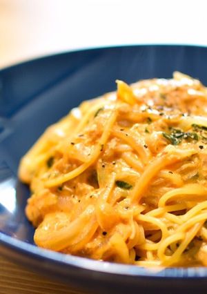 ほうれん草と玉ねぎのトマトクリームパスタ-レシピのメイン写真