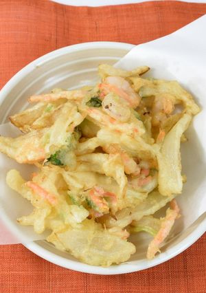 新玉ねぎと海老のかき揚げ-レシピのメイン写真