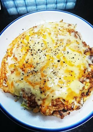 糖質制限チーズお好み焼き-レシピのメイン写真
