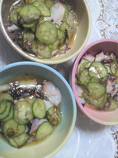 簡単酢の物★もずく酢、たこ、胡瓜-レシピのメイン写真