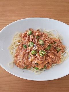サバ缶と納豆の簡単うどん-レシピのメイン写真