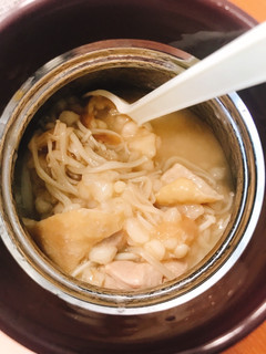スープジャー 鶏肉とえのきのもち麦お粥-レシピのメイン写真