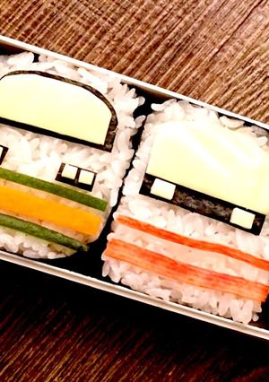 キャラ弁!パパッと簡単電車弁当-レシピのメイン写真