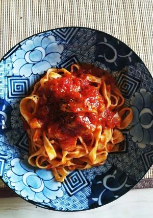 簡単自家製トマトパスタ-レシピのメイン写真