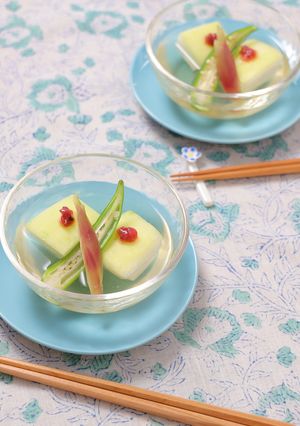 夏のおもてなしに☆冬瓜の冷製お吸い物-レシピのメイン写真