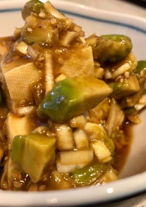 お豆腐のアボカドめんつゆ漬け-レシピのメイン写真