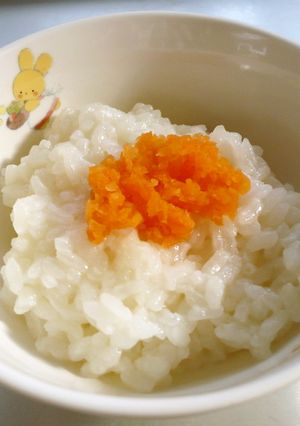 保育園離乳食9~11か月頃⑰にんじんがゆ-レシピのメイン写真