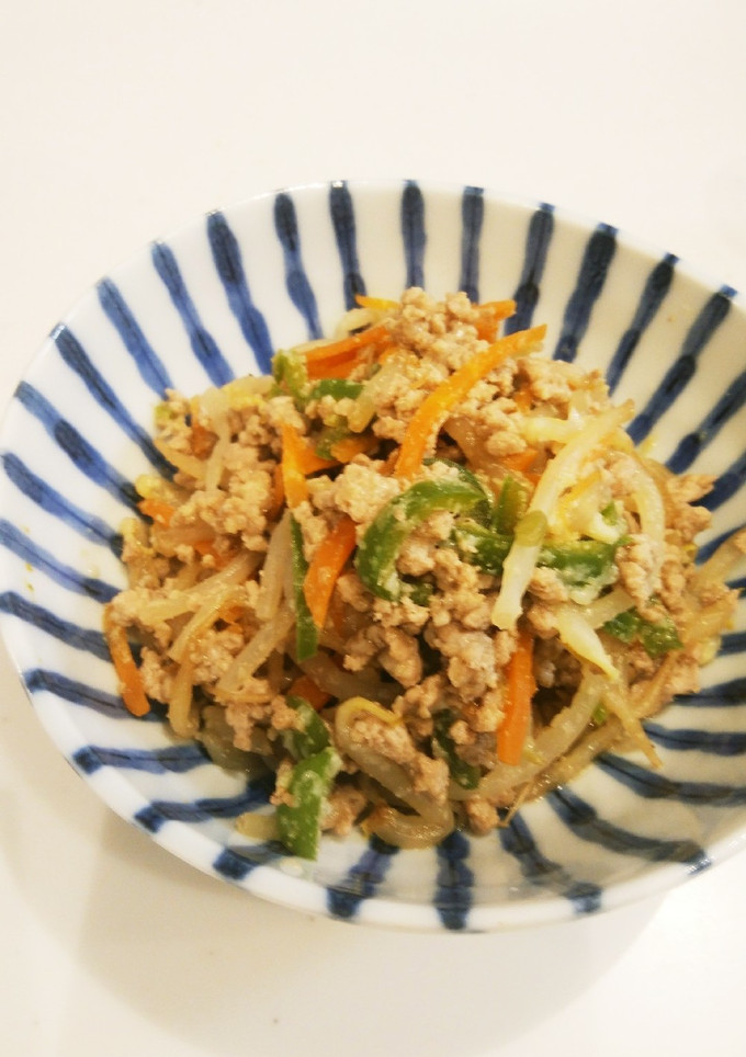 もやしと豚ひき肉の生姜醤油和え-レシピのメイン写真