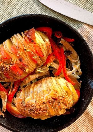 スキレットで簡単♡ハッセルバックポテト-レシピのメイン写真