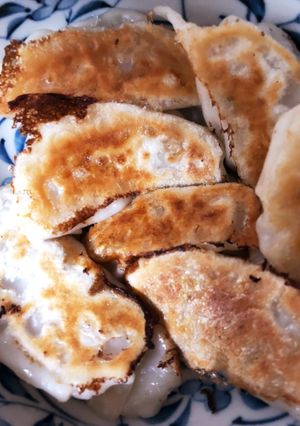 安くて簡単味付け1つ☆ドレ＆もやし餃子♪-レシピのメイン写真