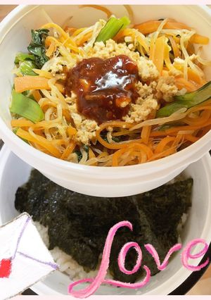 お豆腐DEビビン風三色野菜丼-レシピのメイン写真
