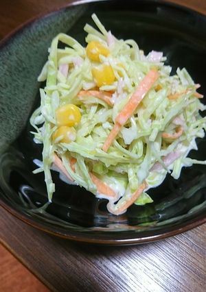 春キャベツでコールスローサラダ-レシピのメイン写真