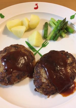 男の30分料理:ハンバーグ-レシピのメイン写真
