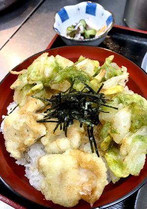 春野菜とアナゴの天ぷら丼-レシピのメイン写真
