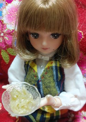 リカちゃんサイズ♡茎わかめワサビマヨꕤ*-レシピのメイン写真