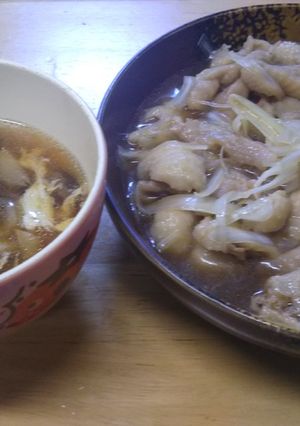鶏皮ポン酢&中華スープ-レシピのメイン写真