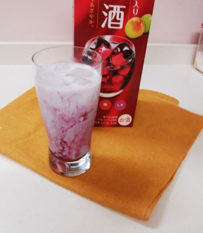 赤梅酒のミルク割美味しく-レシピのメイン写真