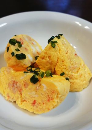 レンジで３分！ふわふわ蟹玉風☆弁当-レシピのメイン写真
