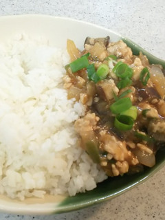 茄子と鶏挽き肉のあんかけ丼-レシピのメイン写真