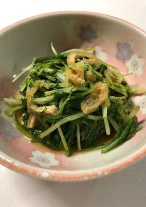 レンジですぐ！我が家の水菜の煮浸し-レシピのメイン写真