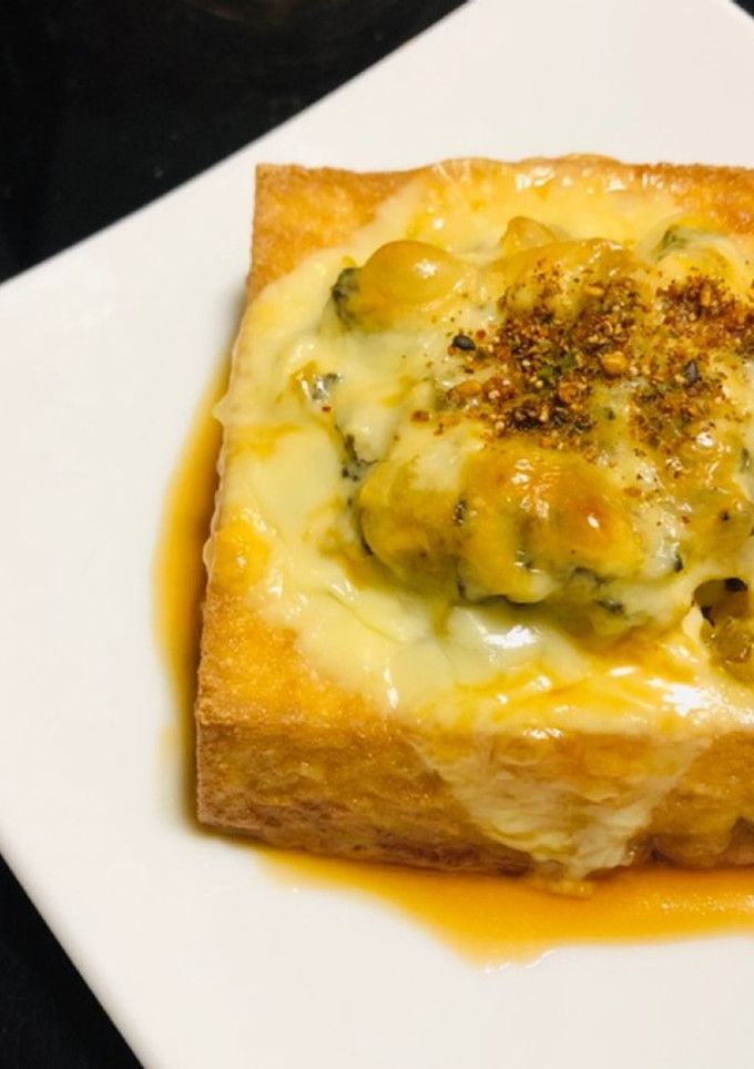 包丁&火いらず♬厚揚げの野沢菜チーズ焼き-レシピのメイン写真