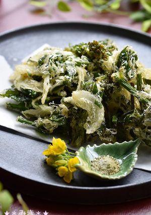 菜の花と新玉ねぎのかき揚げ☆-レシピのメイン写真