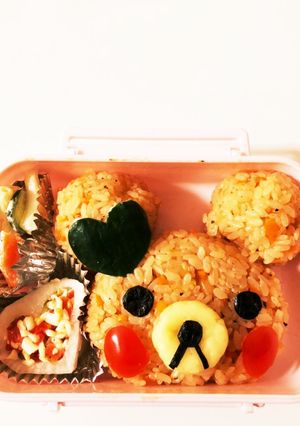 チキンライスでリラックマのキャラ弁♪♪-レシピのメイン写真