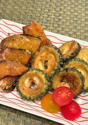 ゴーヤとかぼちゃのから揚げ-レシピのメイン写真
