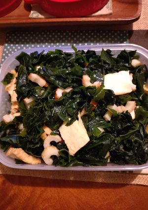 わかめとちくわと厚揚げ炒め-レシピのメイン写真