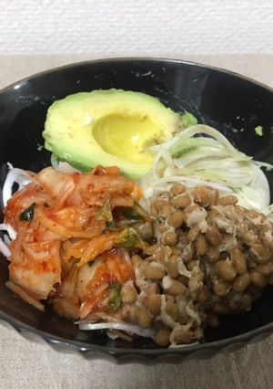 ごちゃ混ぜ混ぜ納豆inオニオンスライス-レシピのメイン写真