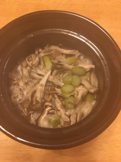 舞茸とアスパラ天ぷらの炊き込みご飯-レシピのメイン写真