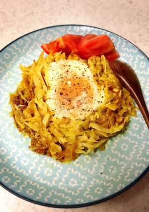 炒めキャベツで♪卵のすごもり風-レシピのメイン写真