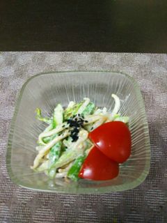 アスパラガスともやしのゴマ味噌マヨあえ-レシピのメイン写真