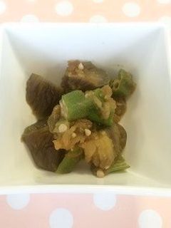 茄子とオクラのみぞれ煮(透析食)-レシピのメイン写真