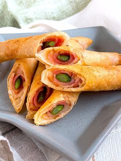 粉チーズで!アスパラベーコン春巻き-レシピのメイン写真