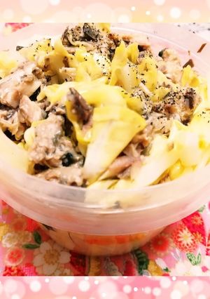 鯖缶&キャベツの和洋風和え&パスタ♪時短-レシピのメイン写真