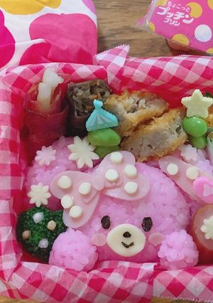 ぼんぼんりぼん キャラ弁 女の子弁当♡-レシピのメイン写真