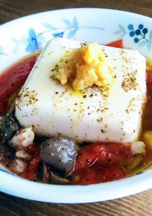 糖質制限の朝食に！ きのこトマト豆腐-レシピのメイン写真