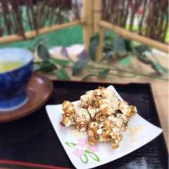 รูปของ 黒蜜きな粉で和風なポップコーン♪