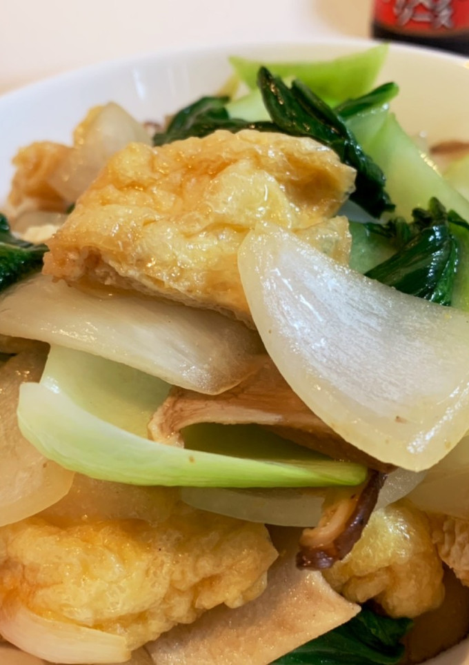 青梗菜と油揚げの炒め物-レシピのメイン写真