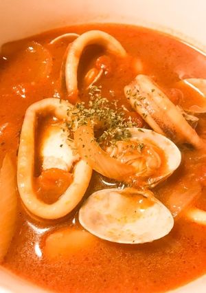 魚介たっぷりトマトスープ-レシピのメイン写真