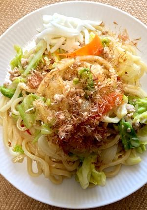 和風焦がしバター醤油焼うどん-レシピのメイン写真