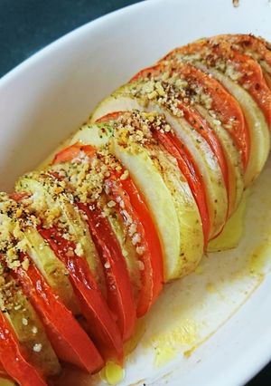 新じゃがとトマトの焼きミルフィーユ-レシピのメイン写真