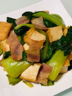 チンゲン菜厚揚げのバターオイスター炒め-レシピのメイン写真