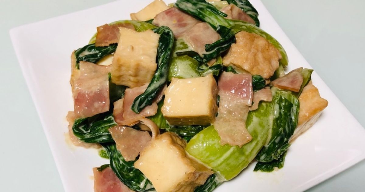 ✿✿✿なおチンページ✿✿✿ チンゲン菜ベーコン厚揚げのオイマヨソテー by ☆akachin