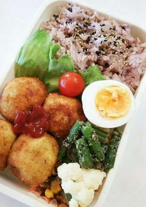 お弁当(4/20)ブロッコリーコロッケ-レシピのメイン写真
